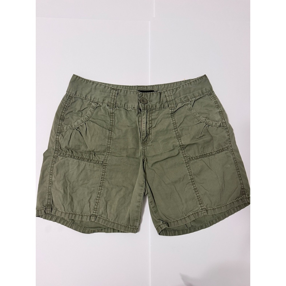 Calvin Klein Jeans Olive Green Utility Shorts Womens Size 10 Cotton Cargo Pocket